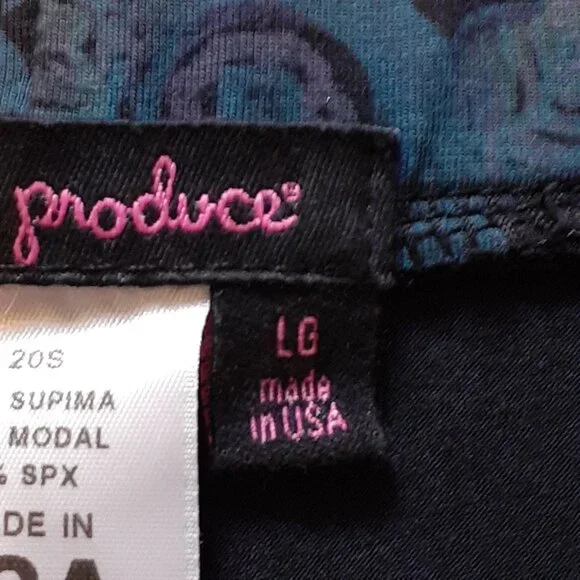 Fresh Produce Supima Cotton Blend Skort with Ruffle Hem Floral   Black Size L - Picture 4 of 11